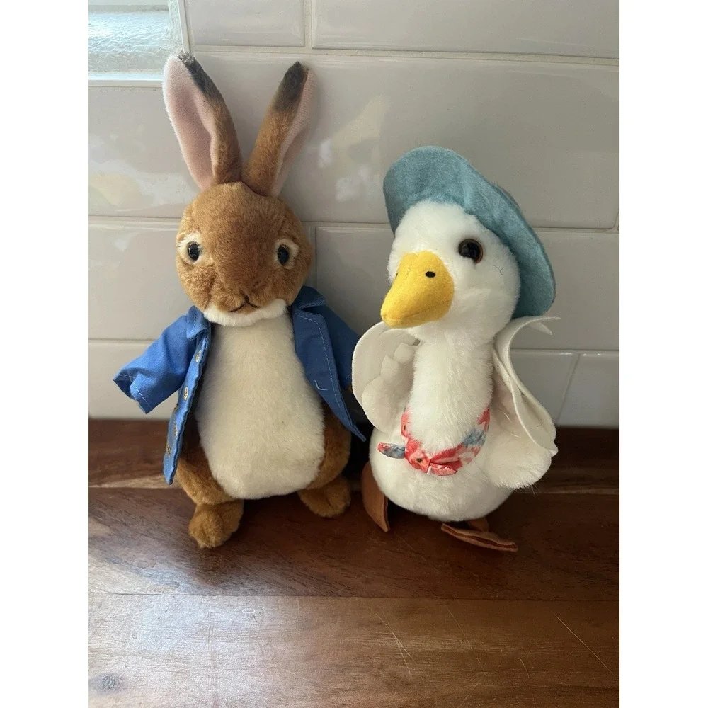 Ty Peter Rabbit & Jemima Puddle Duck Beanie Babies 2018 Movie Plush Lot 2